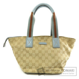 Gucci GG Canvas Sherry Line Tote Shoulder Bag Yellow